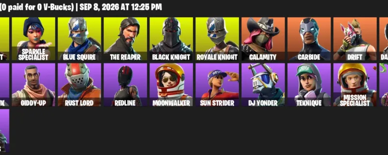 Fortnite account inventory for LVL 316 - Elite Agent - Sparkle Specialist - 21 Outfits
