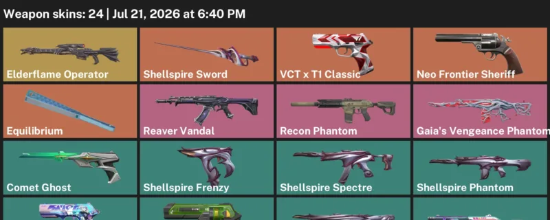 Valorant Accounts listing: LVL 127 · Shellspire Sword · 24 Skins - Gold 1, 24 skins