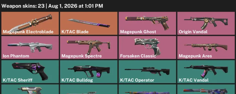Valorant account inventory for LVL 97 · Ion Phantom & Tac Blade