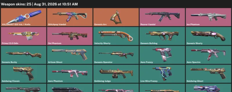 Valorant account inventory for LVL 143 · Valorant GO! Vol. 1 Knife & Aero Phantom