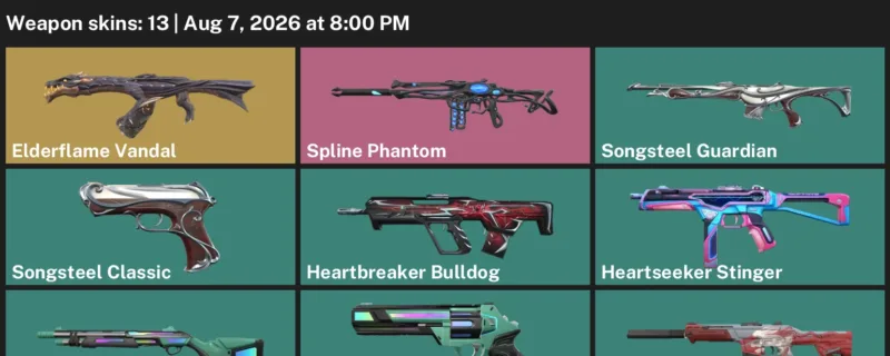 Valorant account inventory for LVL 22 · Elderflame Vandal & Galleria Phantom