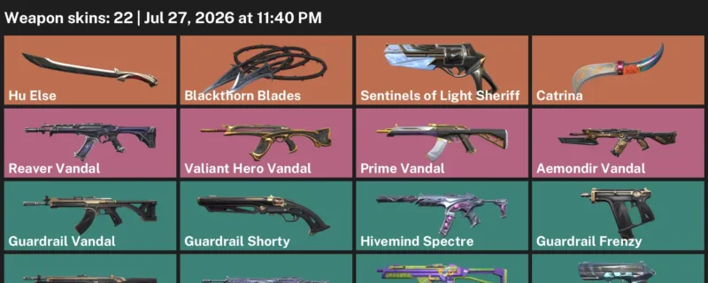 Valorant Accounts listing: LVL 71 · Aemondir Vandal & Blackthorn Blades · 22 Skins - Gold 1, 22 skins