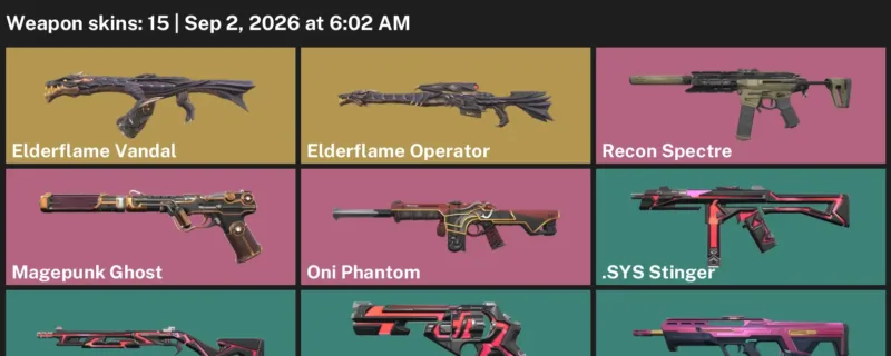 Valorant account inventory for LVL 73 · Elderflame Operator & Sys Sheriff