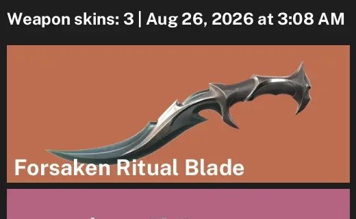 Valorant account inventory for LVL 29 · Forsaken Ritual Blade & Ego Vandal
