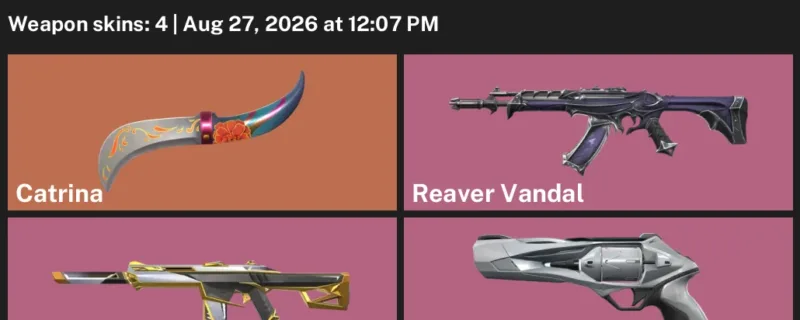 Valorant account inventory for LVL 41 · Reaver Vandal & Ion Sheriff