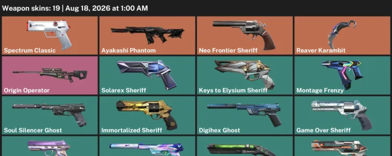 Valorant account inventory for LVL 208 · Reaver Karambit & Ayakashi Phantom
