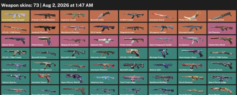 Valorant account inventory for LVL 142 · Xenohunter Knife & 2.0 Karambit