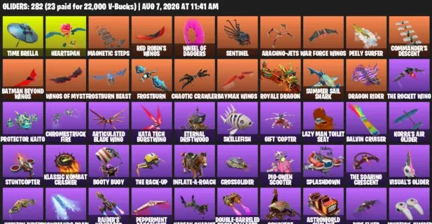 Fortnite account inventory for LVL 4746 - Havoc - Sub Commander - 429 Outfits