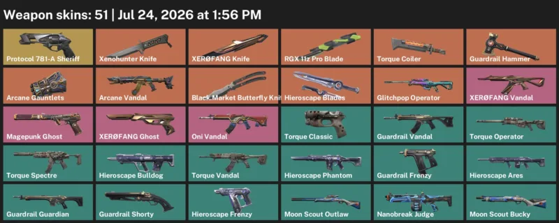 Valorant Accounts listing: LVL 83 · Black.Market Butterfly Knife & RGX 11z Pro Blade · 51 Skins - Silver 1, 51 skins