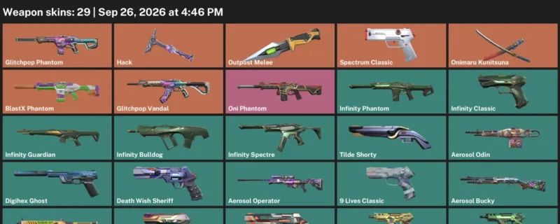 Valorant account inventory for LVL 162 · BlastX Phantom & Coalition: Cobra Frenzy