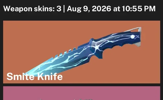 Valorant account inventory for LVL 23 · Reaver Vandal & Smite Knife