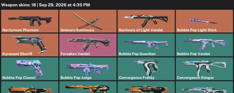 Valorant account inventory for LVL 68 · Bubble Pop Vandal & Bubble Pop Judge