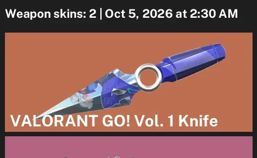 Valorant account inventory for LVL 42 · Oni Vandal & Valorant GO! Vol. 1 Knife