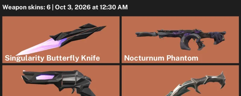 Valorant account inventory for LVL 28 · Reaver Vandal & Nocturnum Phantom