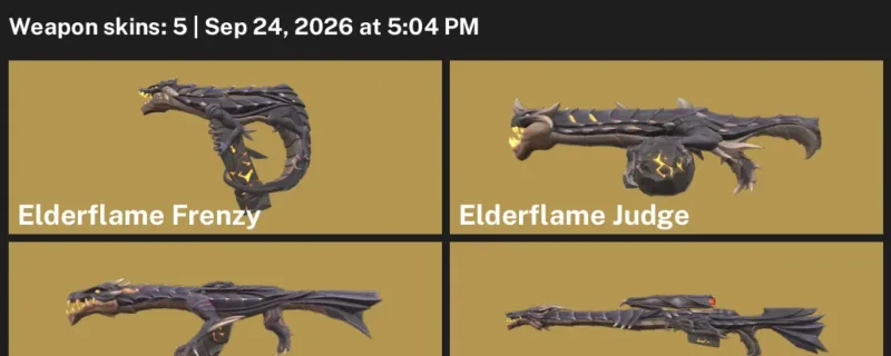 Valorant account inventory for LVL 12 · Elderflame Dagger & Elderflame Vandal