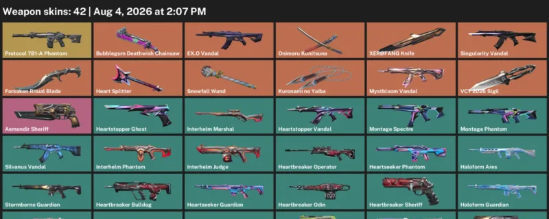 Valorant account inventory for LVL 40 · Forsaken Ritual Blade & Kuronami no Yaiba