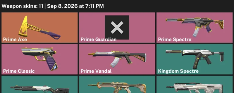 Valorant account inventory for LVL 1 · Prime Axe & Prime Classic