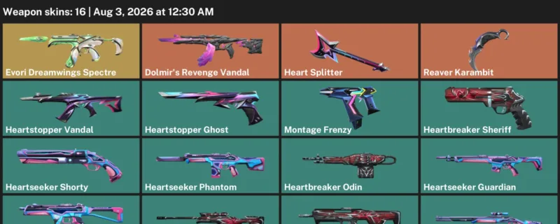 Valorant account inventory for LVL 61 · Reaver Karambit & Dolmir's Revenge Vandal