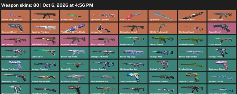 Valorant account inventory for LVL 105 · RGX 11z Pro Karambit & XerØFang Knife
