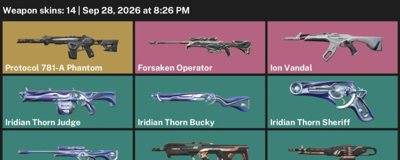 Valorant account inventory for LVL 67 · Forsaken Operator & Ion Vandal & 14 Skins Forsaken Operator