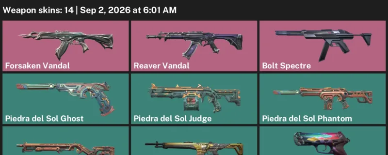 Valorant account inventory for LVL 61 · Forsaken Vandal & Immortalized Vandal
