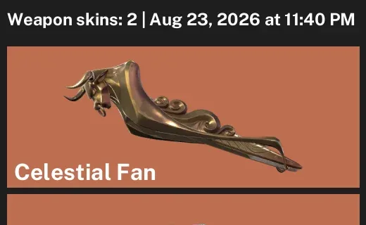Valorant account inventory for LVL 25 · Glitchpop Vandal & Celestial Fan