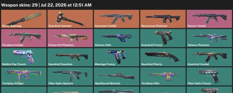 Valorant Accounts listing: LVL 94 · Bubble Pop Classic & Fiber Optic Classic · 29 Skins - Gold 3, 29 skins