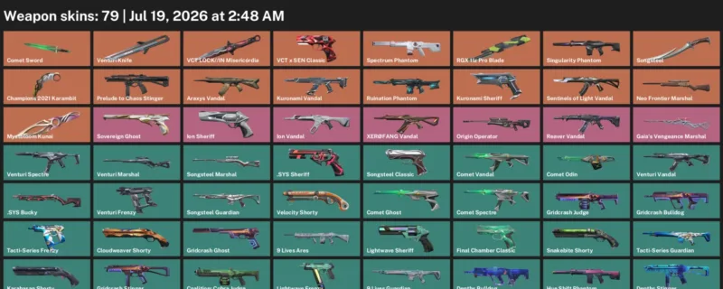 Valorant Accounts listing: LVL 192 · Champions 2021 Karambit & Comet Sword · 79 Skins - Diamond 1, 79 skins