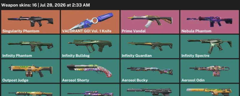 Valorant Accounts listing: LVL 63 · VALORANT GO! Vol. 1 Knife · 16 Skins - Diamond 1, 16 skins