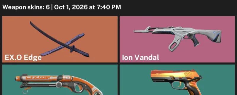 Valorant account inventory for LVL 107 · Ion Vandal & Nanobreak Sheriff