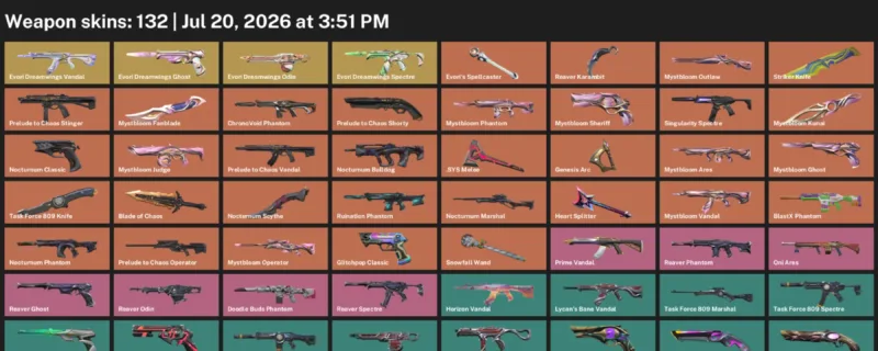 Valorant Accounts listing: LVL 367 · .SYS Melee & Blade of Chaos · 132 Skins - Bronze 3, 132 skins