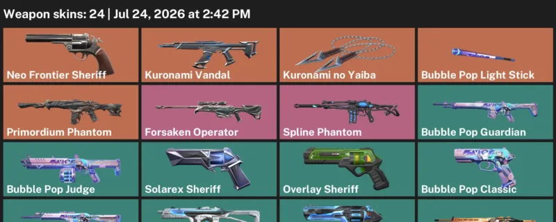 Valorant Accounts listing: LVL 126 · Kuronami no Yaiba · 24 Skins - Gold 1, 24 skins