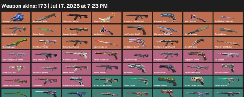LVL 264 · Byteshift Knife & Comet Sword · 173 Skins