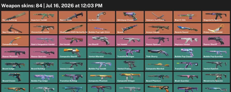 Valorant Accounts listing: LVL 137 · Champions 2025 Butterfly Knife & Composite Knife · 84 Skins - Silver 1, 84 skins