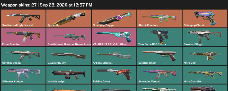 Valorant account inventory for LVL 24 · Ego Knife & Glitchpop Dagger & 27 Skins Ego Knife