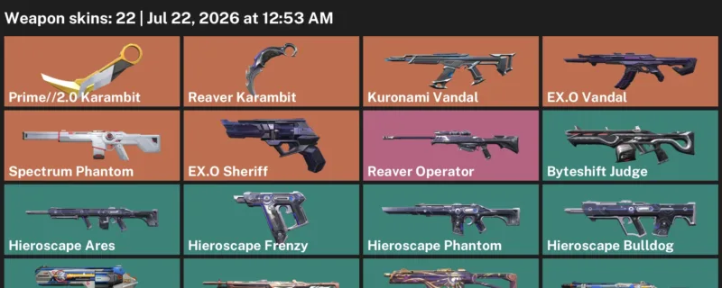 Valorant Accounts listing: LVL 40 · Prime//2.0 Karambit & Reaver Karambit · 22 Skins - Iron 1, 22 skins