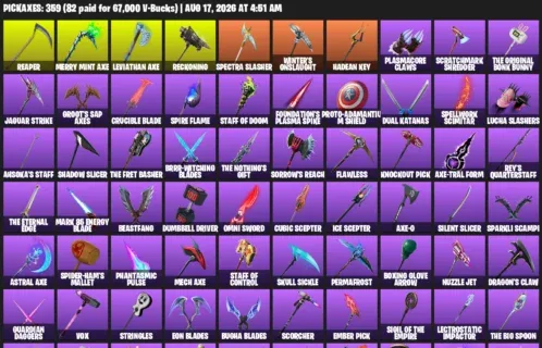 Fortnite account inventory for LVL 5093 - Trilogy - Breakpoint - 424 Outfits