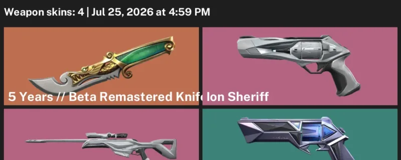 Valorant Accounts listing: LVL 30 · 5 Years // Beta Remastered Knife · 4 Skins - Bronze 1, 4 skins