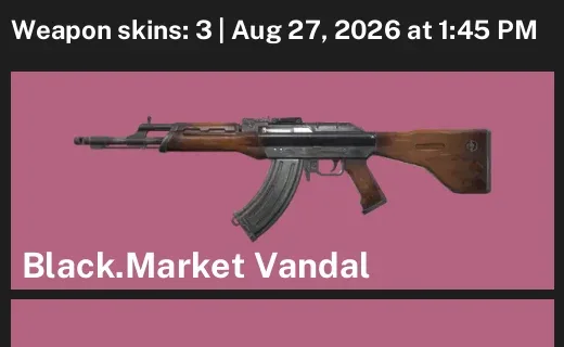 Valorant account inventory for LVL 36 · Black.Market Vandal & Reaver Operator & Reaver Vandal