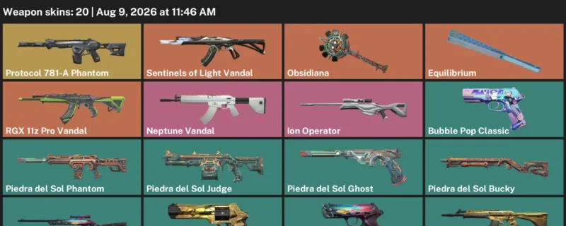 Valorant account inventory for LVL 109 · Ion Operator & Neptune Vandal