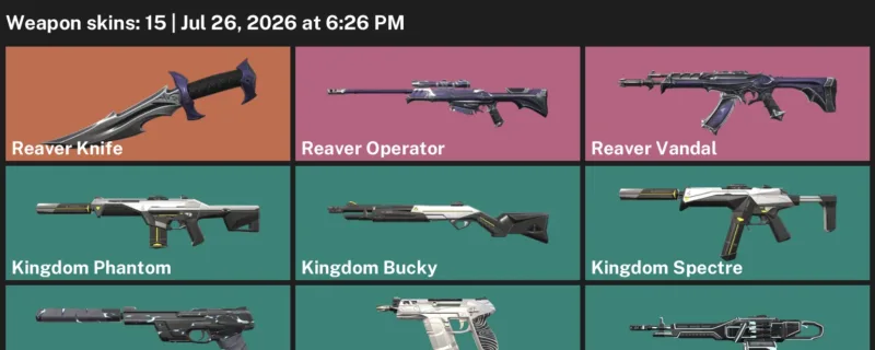Valorant Accounts listing: LVL 24 · Reaver Knife · 15 Skins - Diamond 3, 15 skins