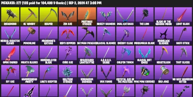 Fortnite account inventory for LVL 1339 - Aloy - Fixer - 415 Outfits