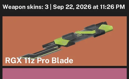 Valorant account inventory for LVL 14 · RGX 11z Pro Blade & Ion Phantom