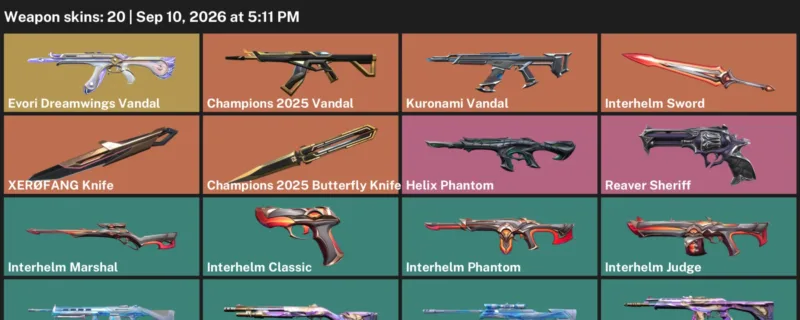 Valorant account inventory for LVL 66 · Champions 2025 Vandal & 20 Skins Champions 2025 Butterfly Knife