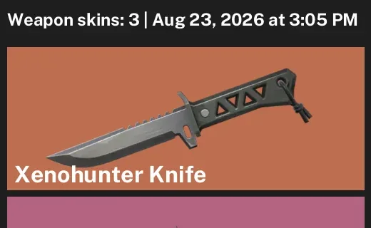 Valorant account inventory for LVL 53 · Xenohunter Knife & Neptune Vandal