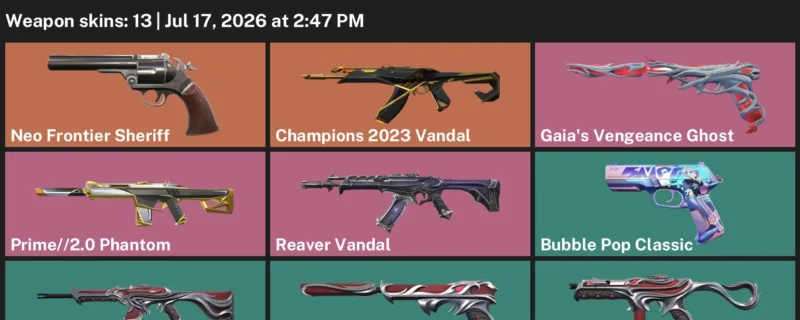 Valorant Accounts listing: LVL 74 · Bubble Pop Classic & Champions 2023 Vandal · 13 Skins - Silver 1, 13 skins