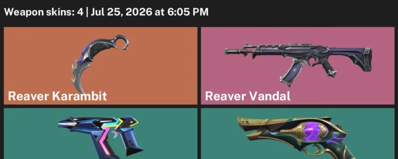 Valorant Accounts listing: LVL 51 · Reaver Karambit · 4 Skins - Gold 1, 4 skins
