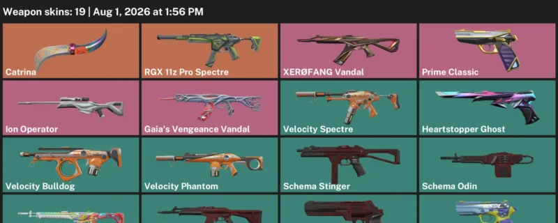 Valorant account inventory for LVL 70 · Ion Operator & Gaia's Vengeance Vandal