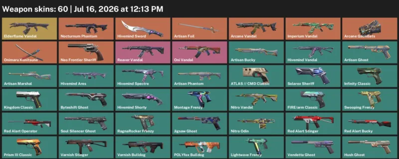 Valorant Accounts listing: LVL 517 · Hivemind Sword · 60 Skins - Silver 2, 60 skins