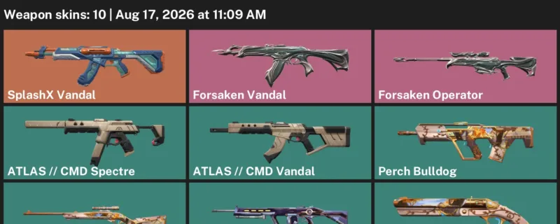 Valorant account inventory for LVL 25 · Forsaken Vandal & Forsaken Operator